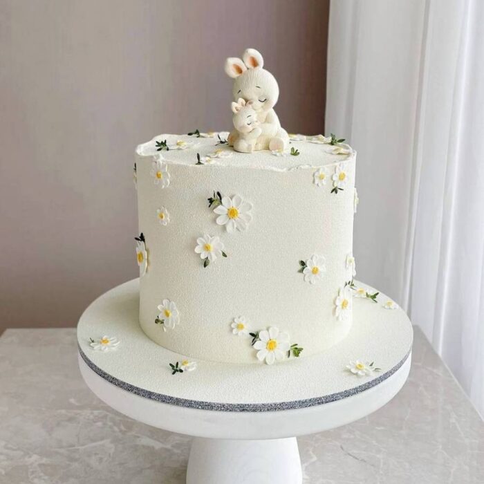 کیک عروسکی طرح گل