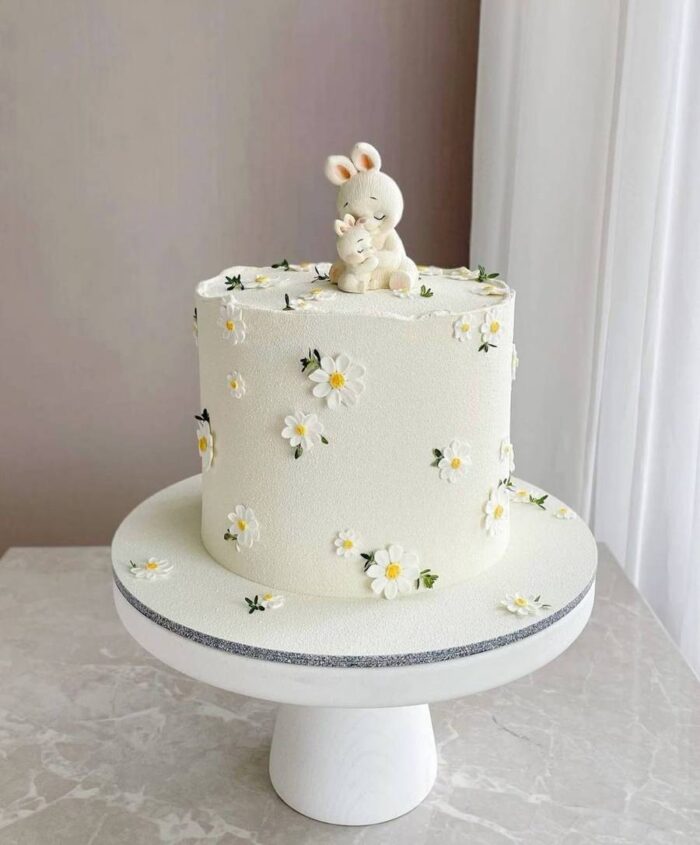 کیک عروسکی طرح گل